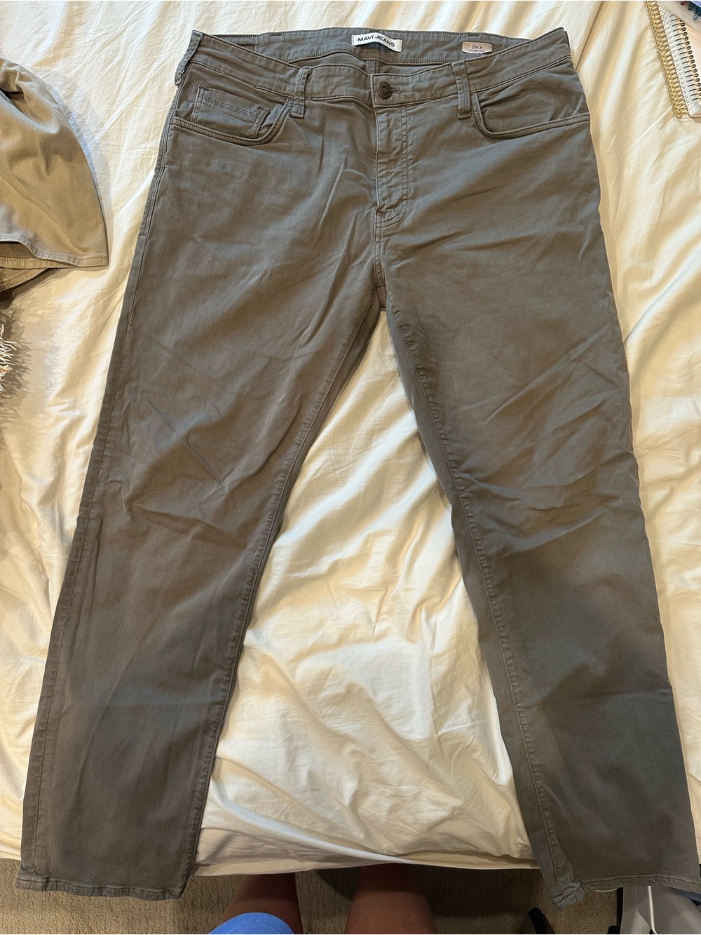 Mavi Men's Straight Jeans in Greyish Green